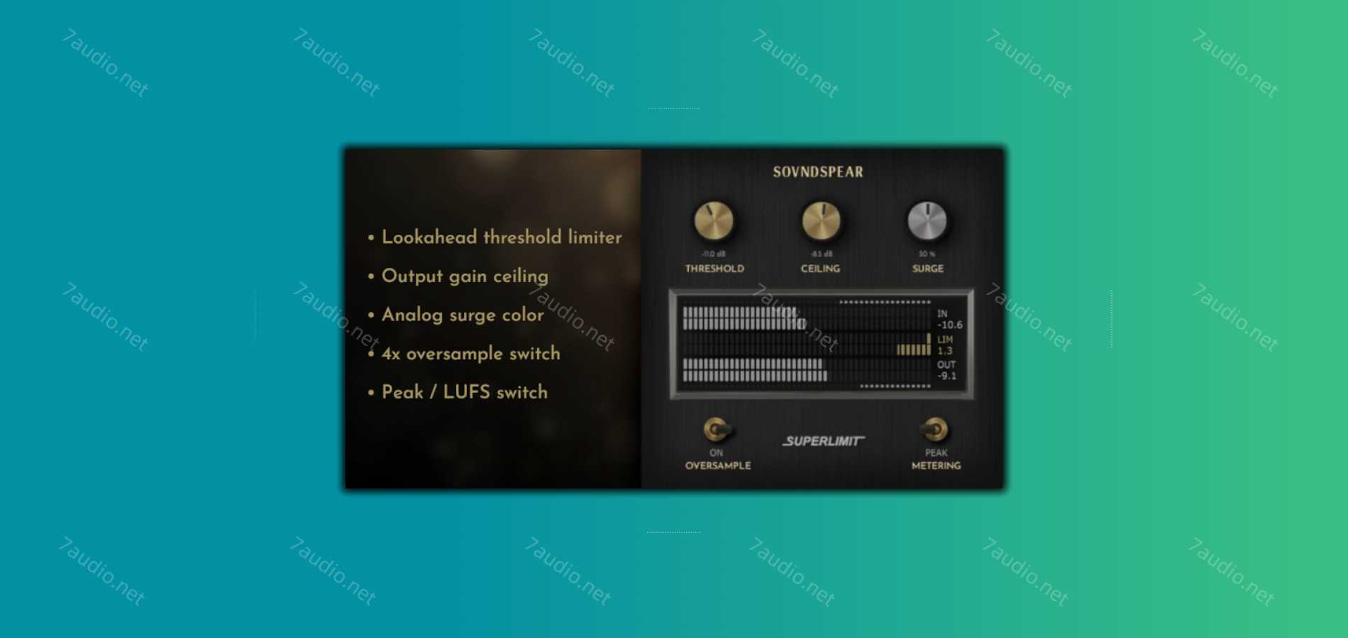 限制器插件 Soundspear Superlimit v1.0 BUBBiX WIN&MAC-7audio