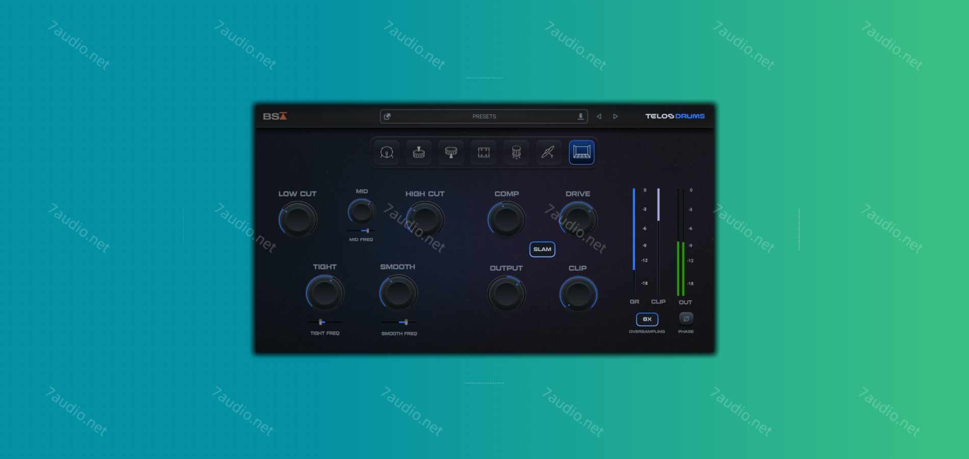 鼓声混音插件 Black Salt Audio Telos Drums v1.0.3 SEnki WIN-7audio