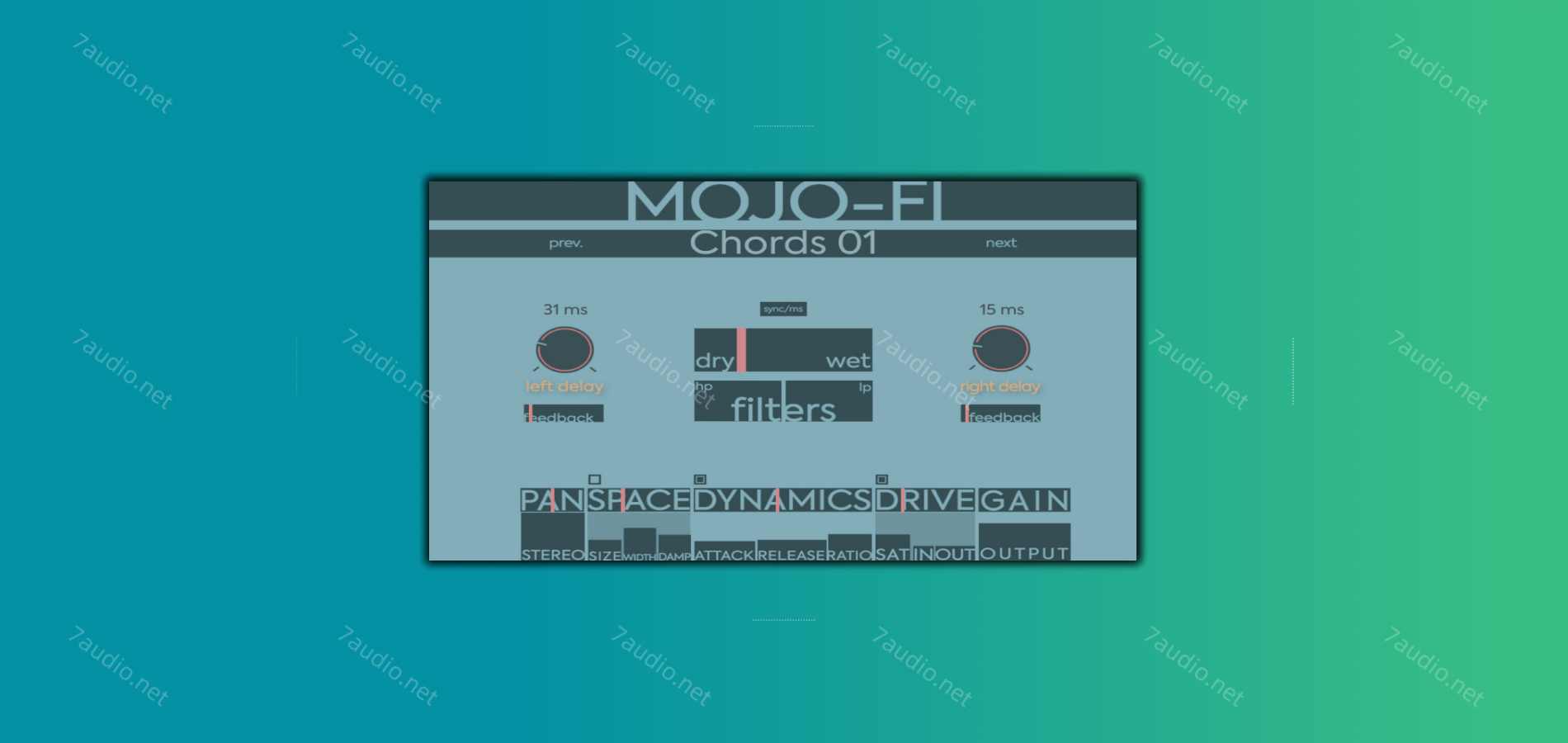 多效果延时插件 Red Sounds Mojo Fi v1.0.1 WIN&MAC-7audio