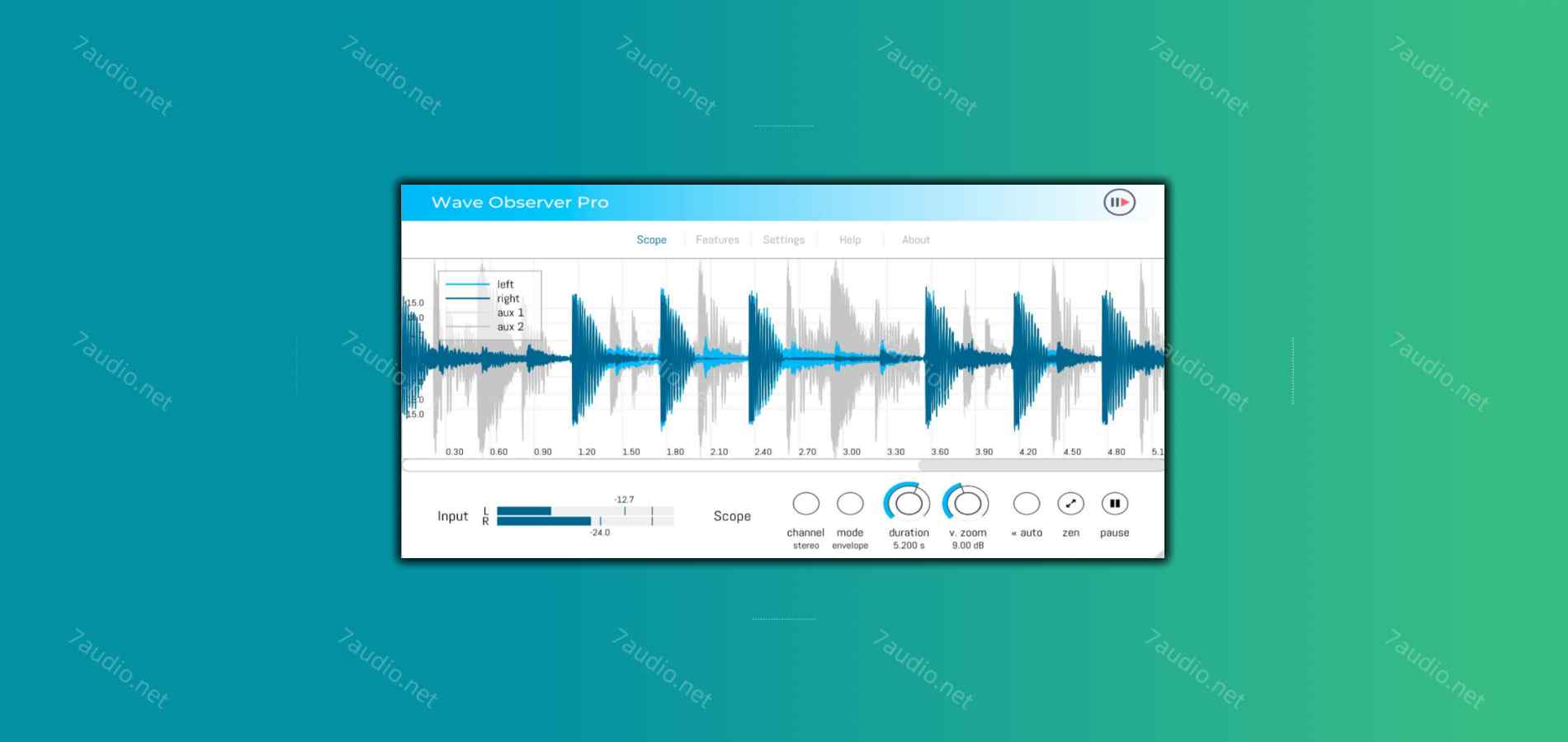 时域音频分析插件 Wave Observer Pro v2.0.0 WD WIN-7audio