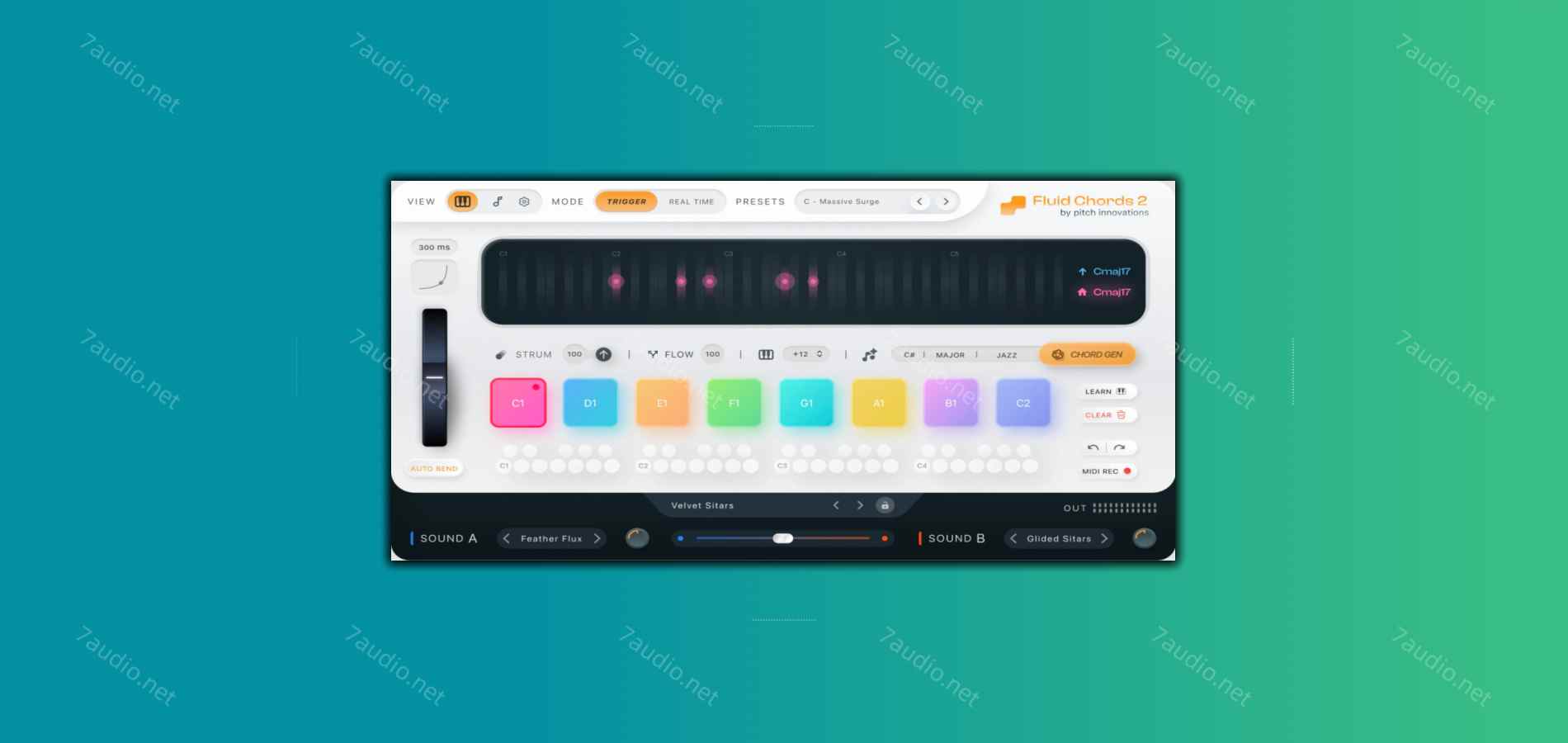 智能和弦变奏插件 Pitch Innovations Fluid Chords 2 v1.0.1 TC WIN-7audio