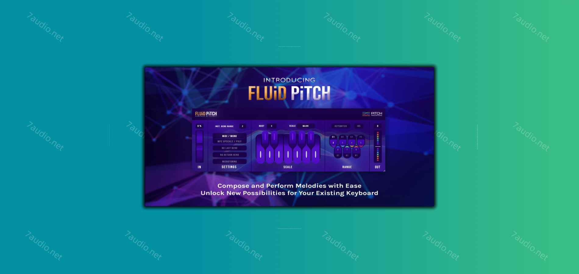 智能音高弯曲插件 Pitch Innovations Fluid Pitch v1.5.0 TC WIN-7audio