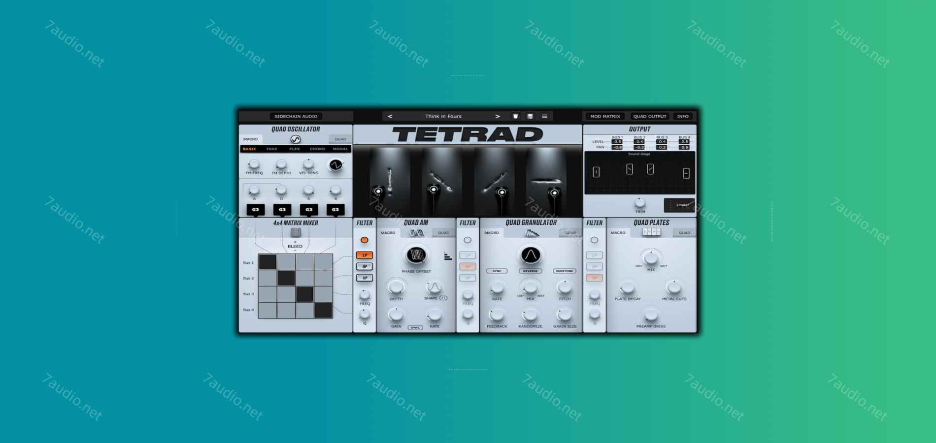 混合电子合成器 Physical Audio Tetrad v1.0.1 TC WIN-7audio