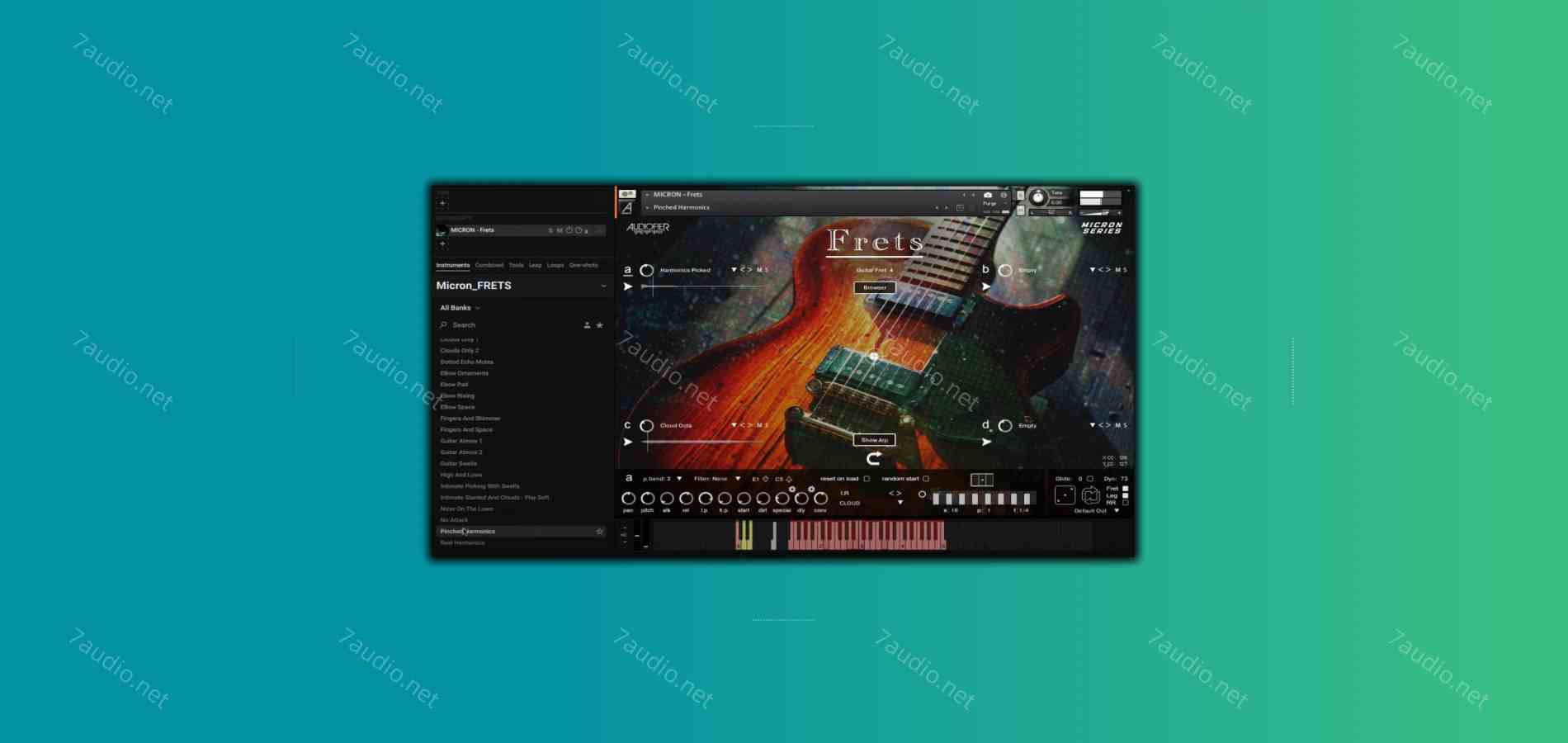 电影电吉他音源 Audiofier Micron Series Frets KONTAKT-7audio