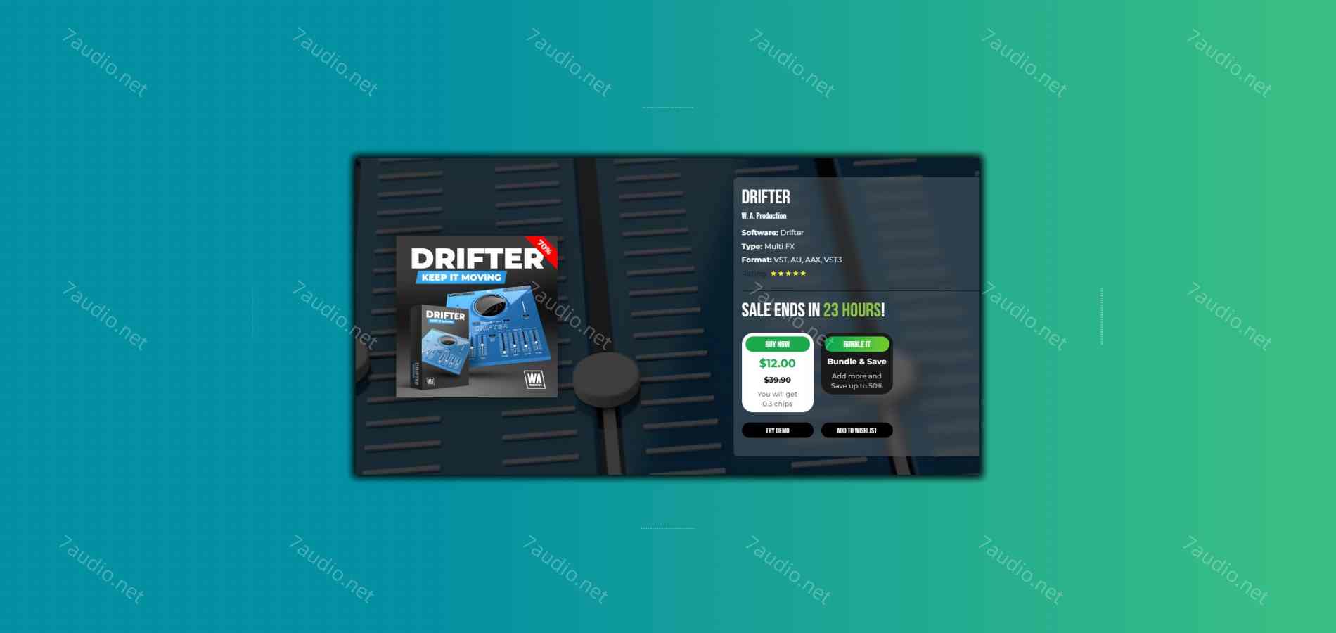 多重效果插件 W.A. Production Drifter v1.0.0 TCD WIN-7audio