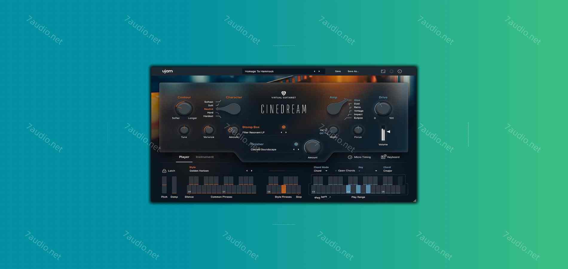 电影氛围吉他音源 uJAM Virtual Guitarist CINEDREAM v1.0.0 WIN&MAC-7audio