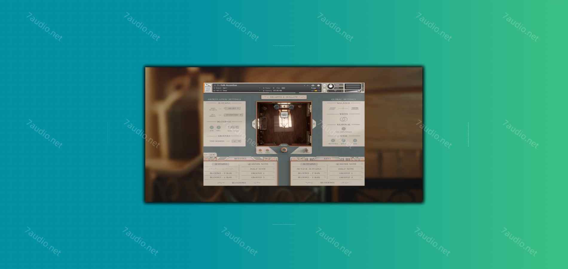 民谣手风琴音色 Spitfire Audio Hearth and Hollow KONTAKT-7audio