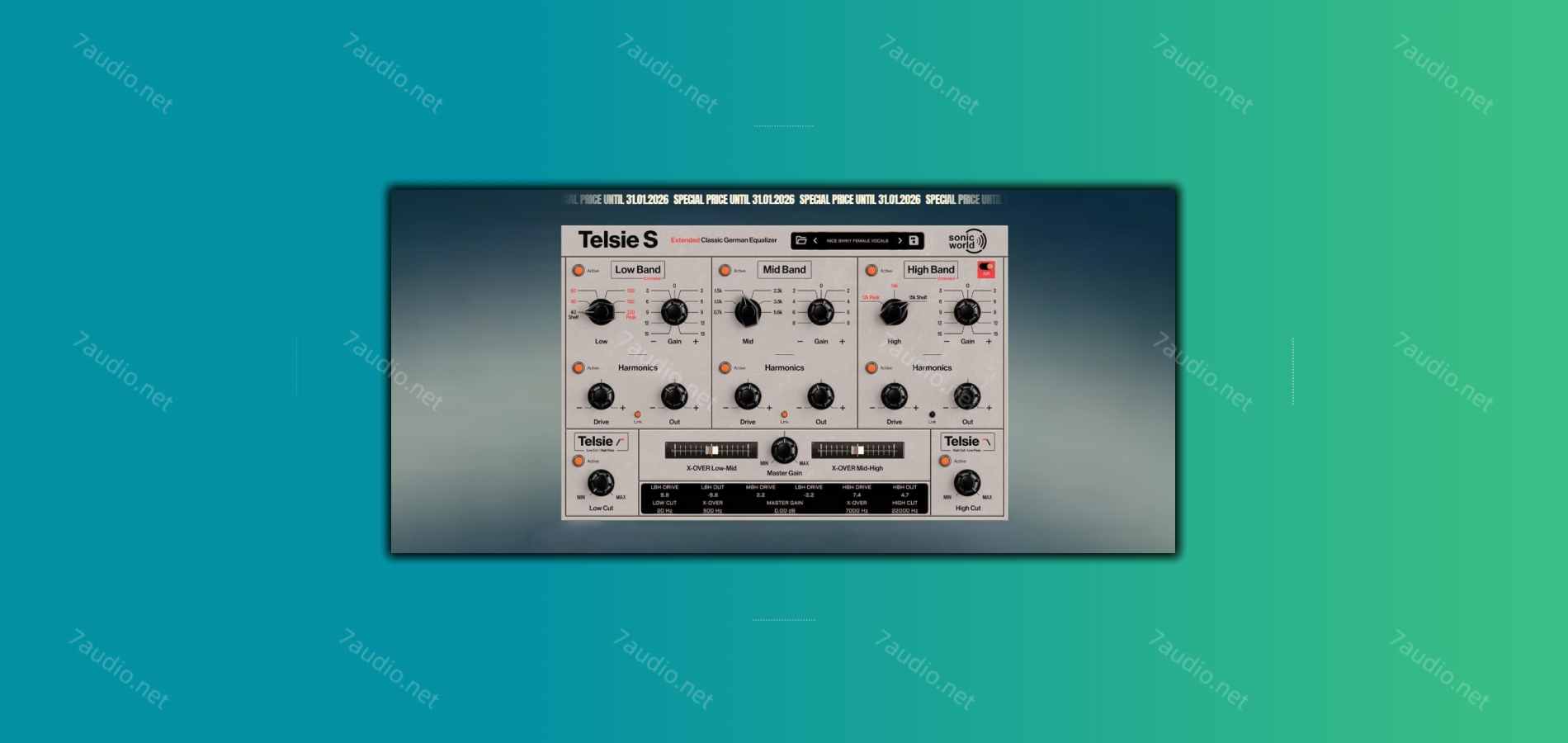 三频段均衡器 SonicWorld Telsie S v1.0.0 WIN-7audio