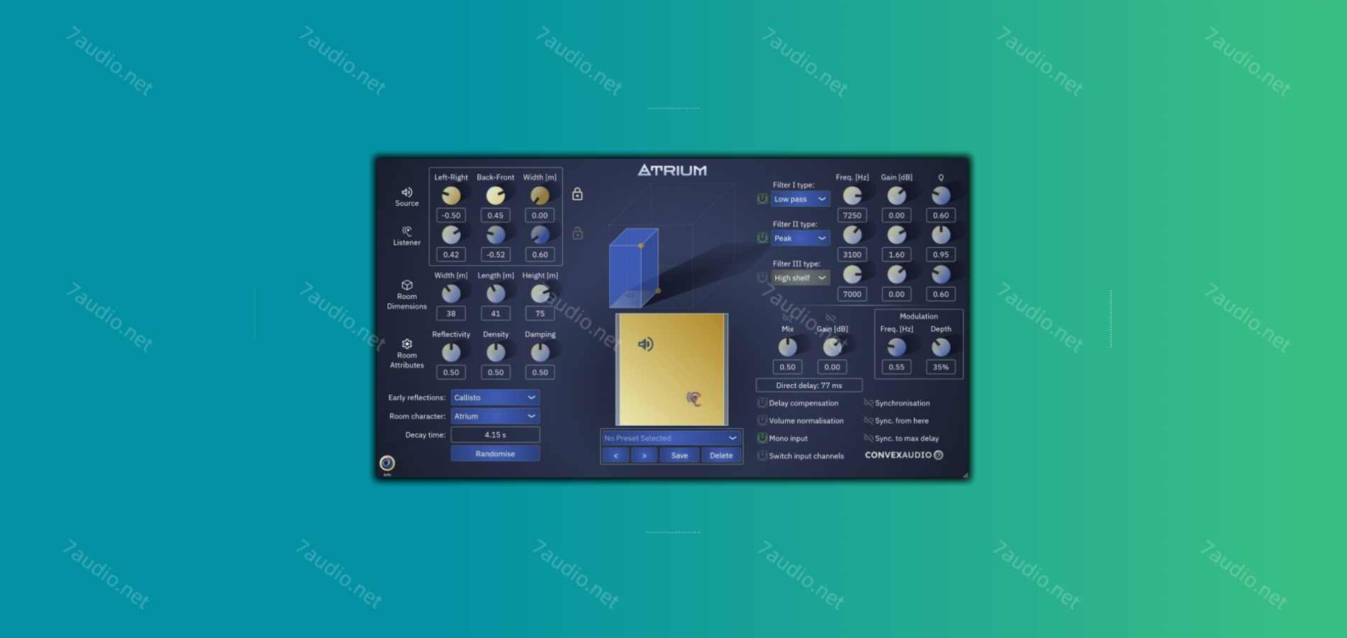 混响效果器 Convex Audio Atrium v1.2.0 MOCHA WIN-7audio