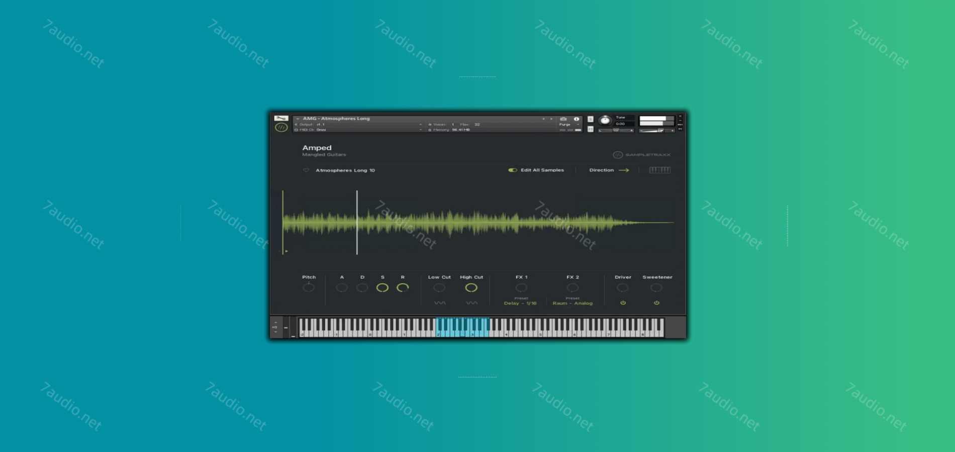 电影吉他音源 SampleTraxx AMPED Mangled Guitars KONTAKT-7audio