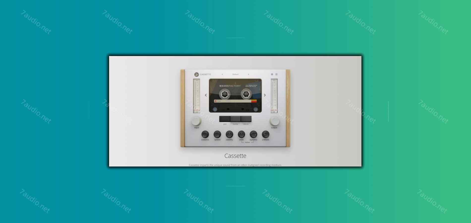磁带机模拟插件 Wavesfactory Cassette v1.0.7 R2R WIN&MAC-7audio