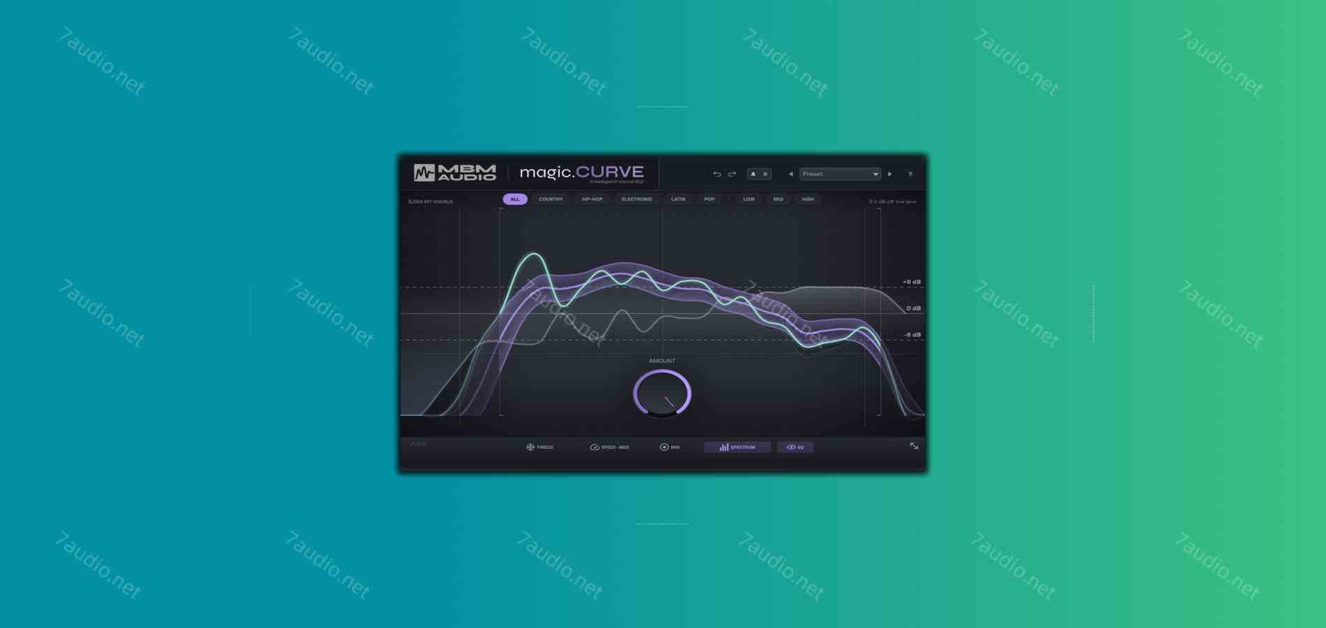 智能人声均衡器插件 Music By Mattie magic.CURVE v1.0.2 WIN&MAC